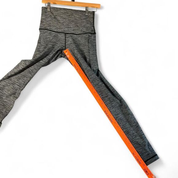 Lululemon Wunder Under High Rise Gray Black Leggings Size 6 - Picture 2 of 5